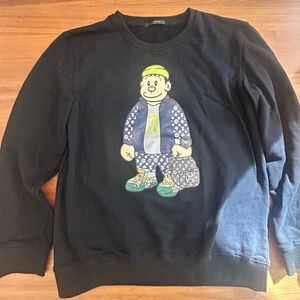 Louis Vuitton looks like Black Graphic unisex Sweater